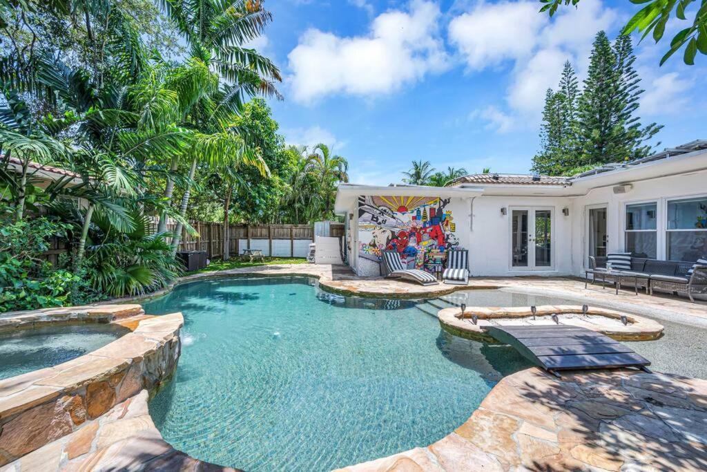 Modern Tropical Pool House North Miami Hot Tub Βίλα Εξωτερικό φωτογραφία